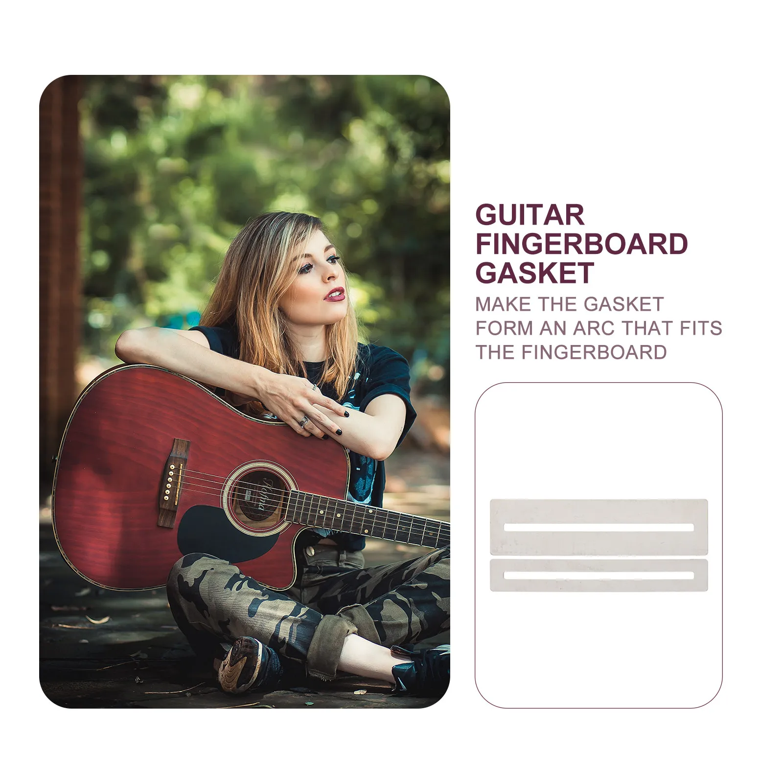 8Pcs Guitar Fingerboard Protective Gaskets High-Quality Stainless Steel Repair Tools Durable Guitar Fret Polishing Files