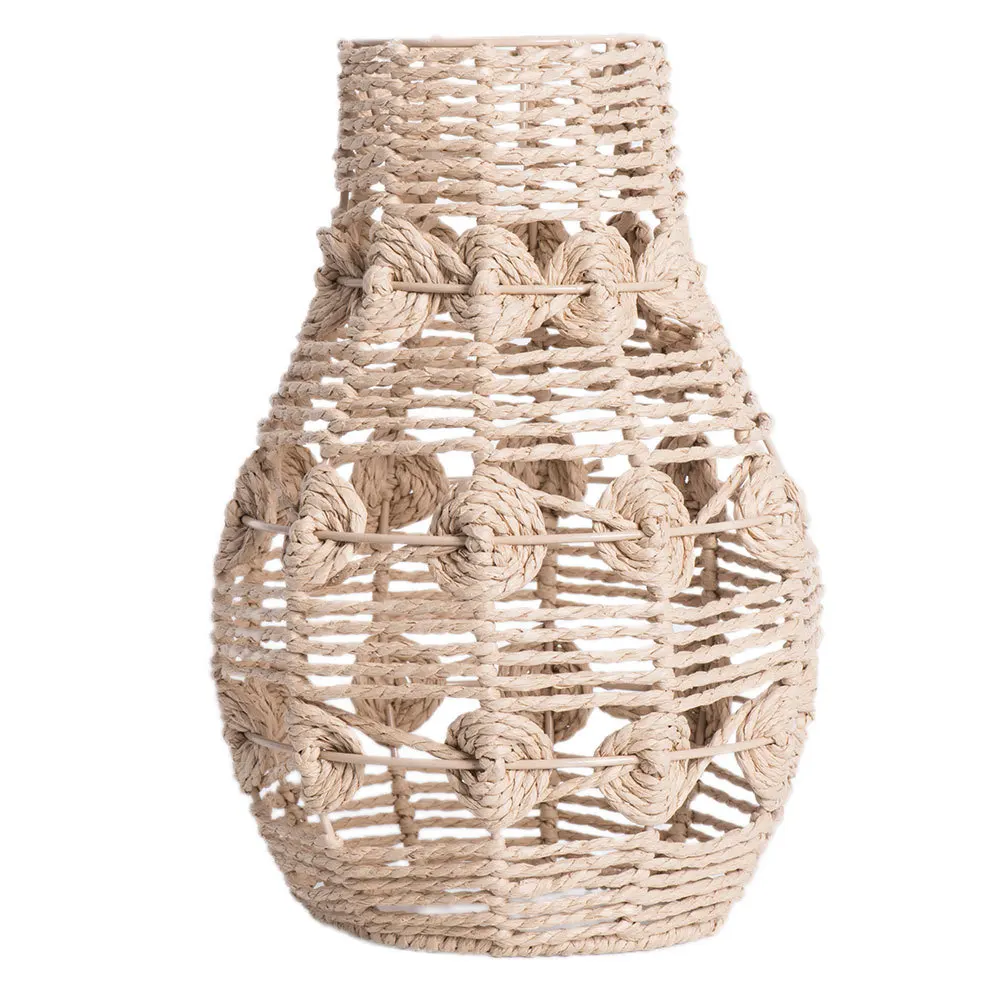 

Long-Lasting Woven Lampshade Rustic Design Hanging Light Cover for Creating Cozy Atmosphere in Any Space Bulb Lampshade
