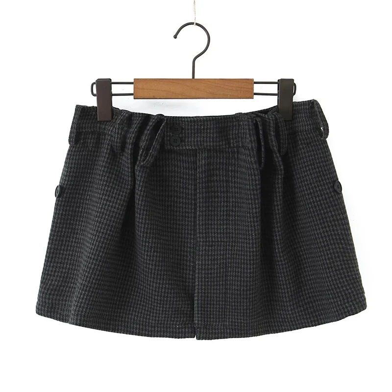 YENKYE automne hiver femmes américain rétro taille haute a-ligne Mini jupe à carreaux Y2K Cool saia