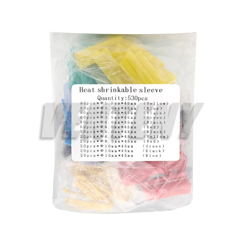 127-750 قطعة أنابيب الانكماش الحراري أنبوب مقاوم للحرارة مجموعة تغليف الانكماش الحراري سلك توصيل كهربائي كابل التغطيه العازل