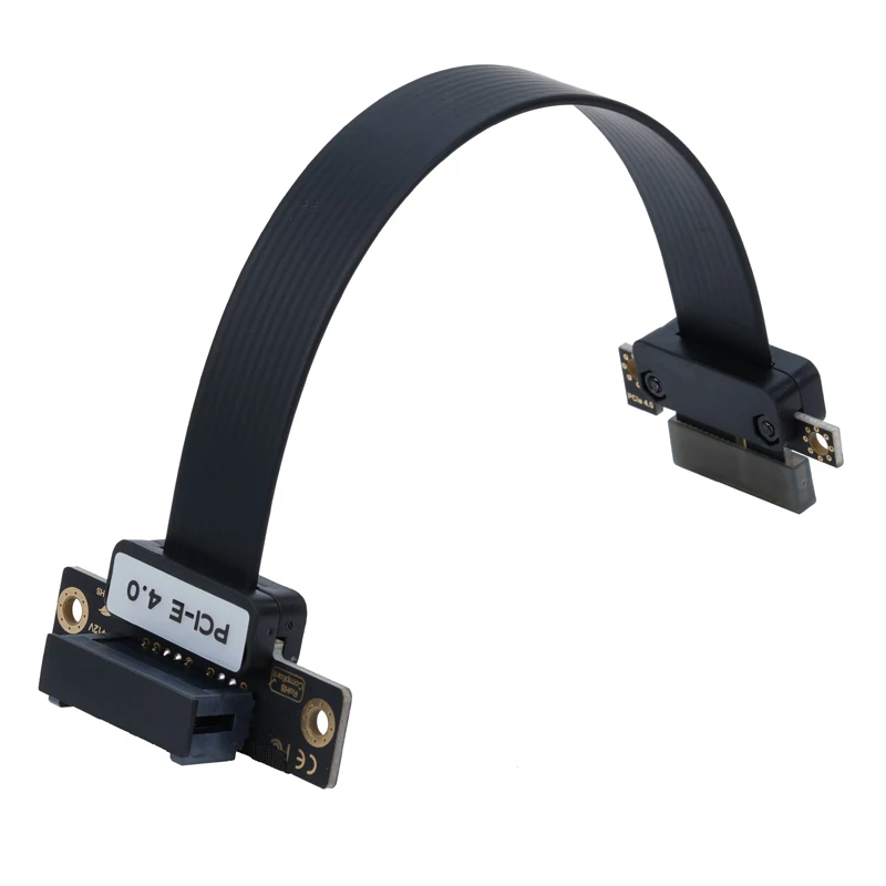 PCIE X1 Extender Riser Cable 16Gbps PCI Express 4.0 X1 to X1 Extension Ribbon Cable 20cm PCIE 1X Riser Card Desktop PC Accessory