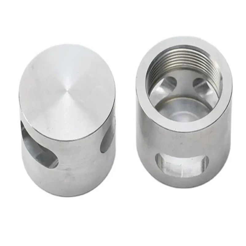 CNC Lathe Processing Customized Aluminum Alloy Inner Wire Joint Thickened Welding Base Component