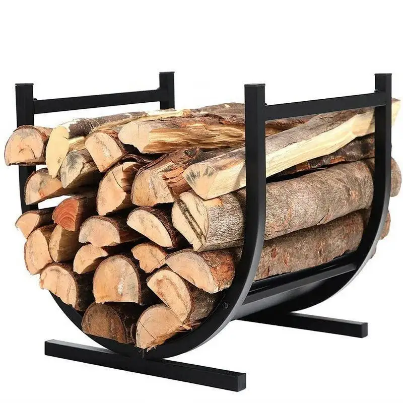 

Outdoor Indoor Firewood Rack Rustproof Firewood Storage Stable Log Holder Fireplace Decor Organizer Wood Stack Holder for Home