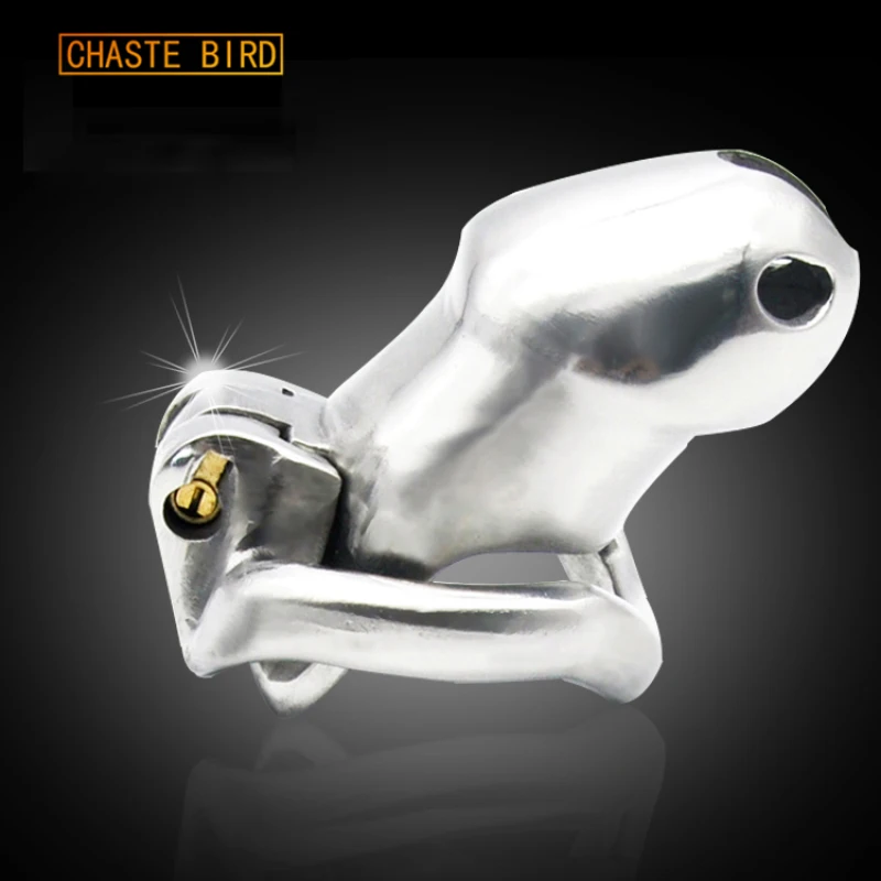 CHASTE BIRD Male 316L Stainless Steel Luxury Honorable Small Size Cage Male Chastity Belt Magic Locker Device Sex Toy HT-V2 A256