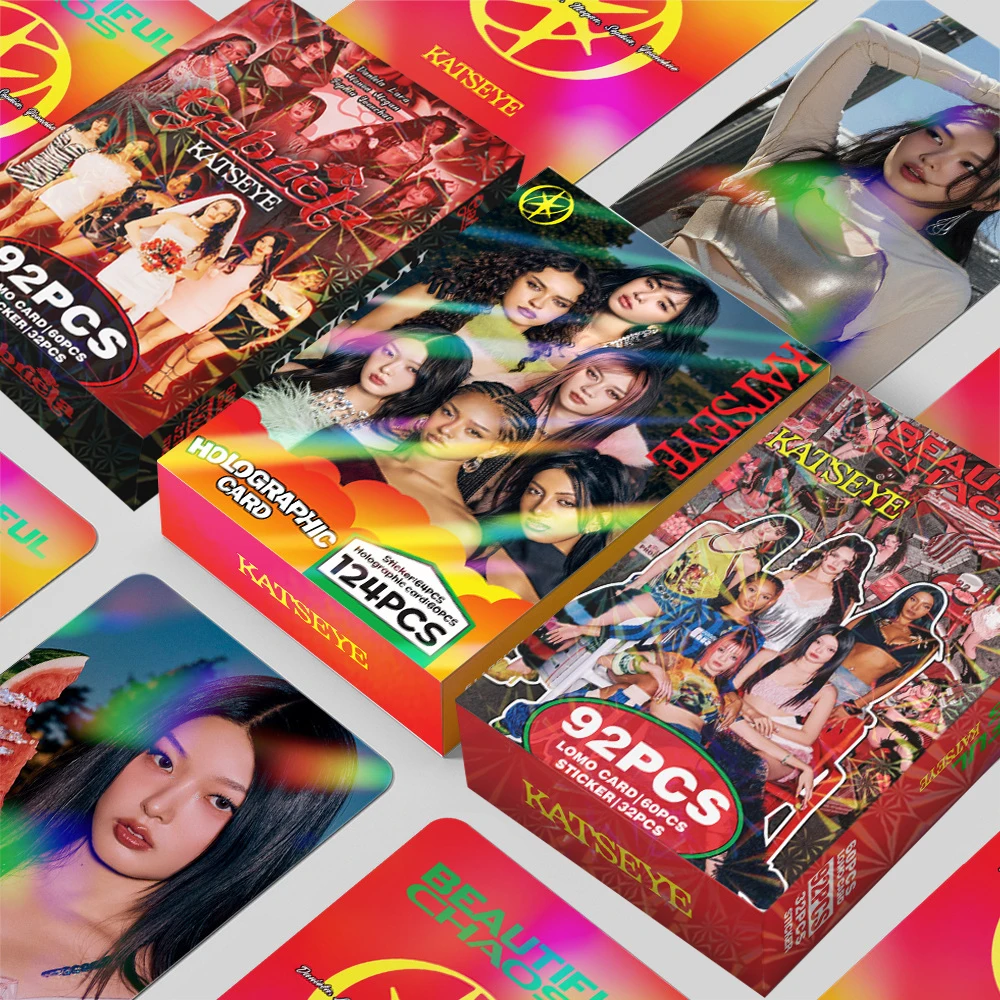 Kpop Idol KATSEYE новый альбом BEAUTIFULCHAOS Lomo карты LARA DANIELA HD печать фотокарточек наклейки MANON MEGAN Fans Gift