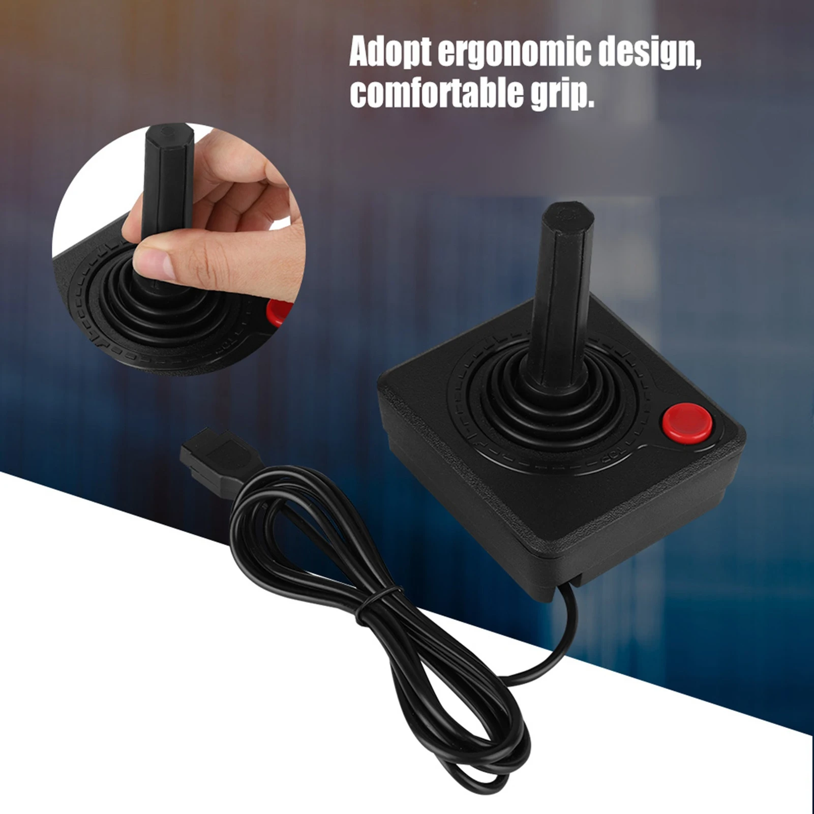 Control de Juego con Joystick Analógico 3D Retro para Atari 2600, Instalación Rápida para Interiores