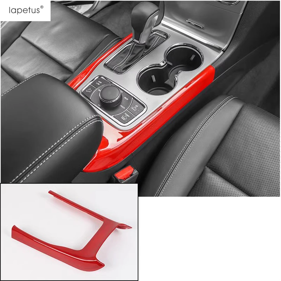 

Car Central Control Gear Shift Panel Water Cup Frame Sticker Cover Trim Accessories Interior For Jeep Grand Cherokee 2014 - 2020