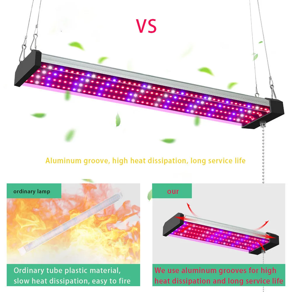 LED Grow Light 30-100cm 2/4 row Growth Lamp In parallel Full Spectrum Plant Grow Led Light For Indoor Grow Tent Hydroponics