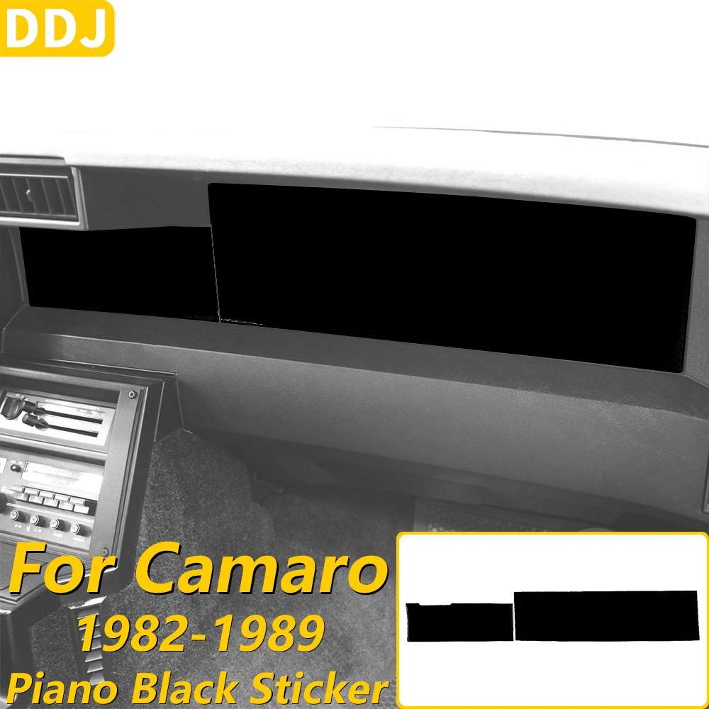 

For Chevrolet Camaro 1982-1989 Piano Black Central Console Instrument Dashboard Panel Cover Trim Set Car Accessories Sticker