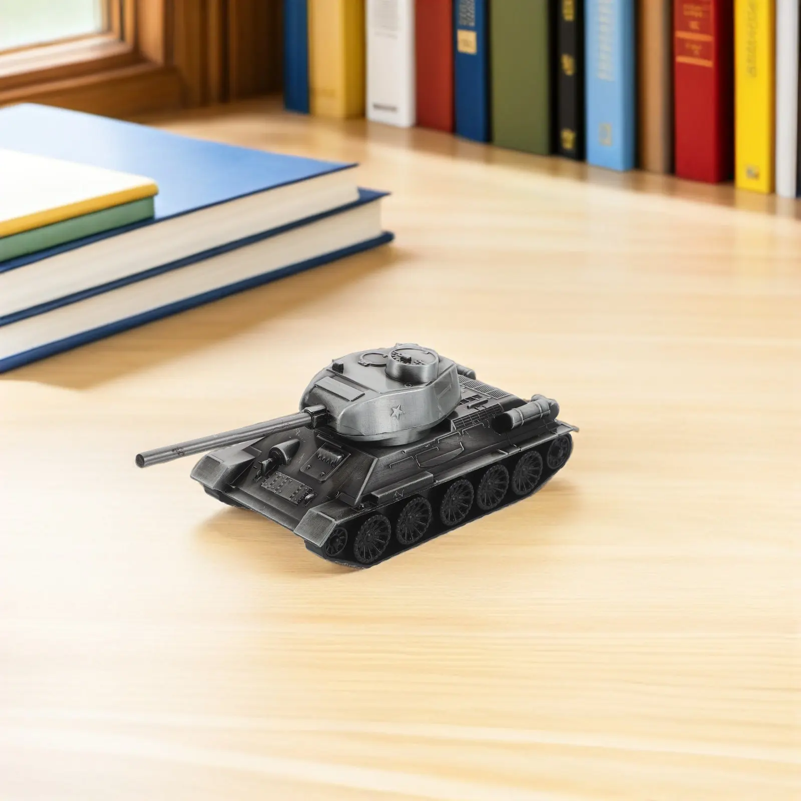 

Detailed 7 Inch Metal Panzer Tank Desktop Ornament Realistic Military Vehicle Diecast for Office Shelf Decor