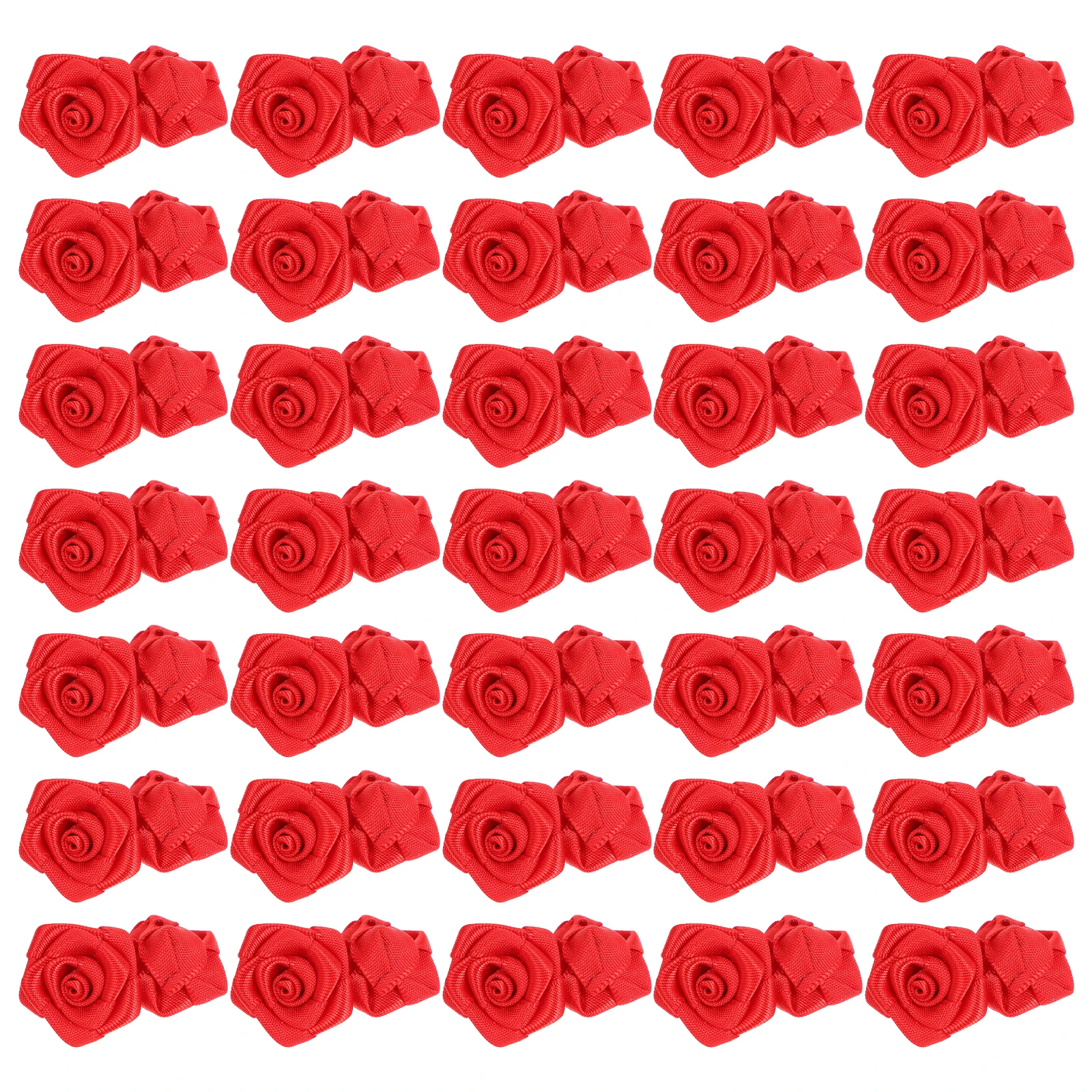 

100 pcs Roses Beautiful Roses Clothing Accessories Dacron DIY Flower Decors Garment Accessories Craft Project Christmas