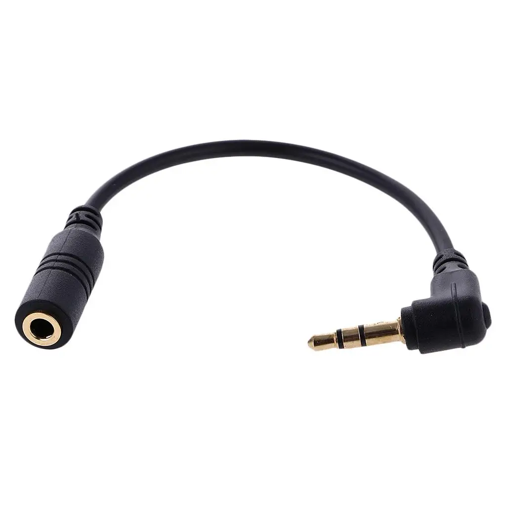 Black Male to Female Audio Extension Cable Connector for MP