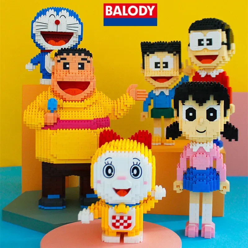 

Строительные блоки BALODY, игрушки Doraemon, модель Big G Minamoto Shizuka, головоломка с персонажем аниме в сборе, подарок на день рождения для мальчиков и детей