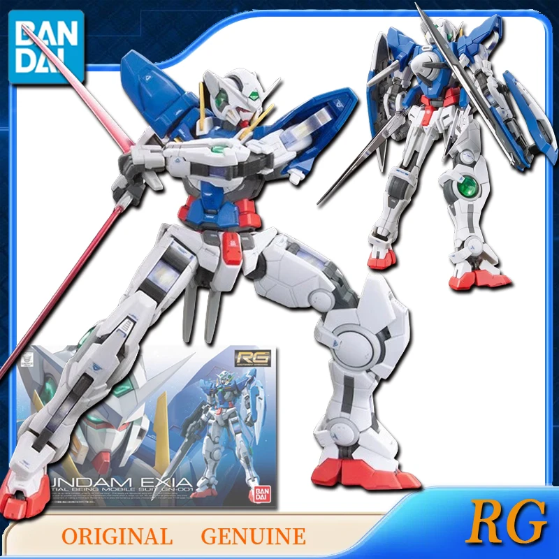 Bandai Original Genuine RG GUNDAM EXIA /THE GUNDAM BASE LIMITED GUNDAM EXIA[TRANS-AM CLEAR] Action Figures Toys Model Ornaments