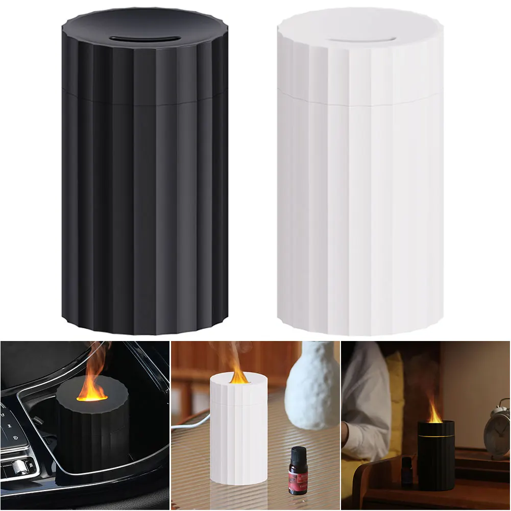 لهب ملون سيارة الناشر المرطب الهواء ناشر رائحة المرطب USB مرطب صغير بلا ضوضاء لهب الناشر لغرفة المنزل