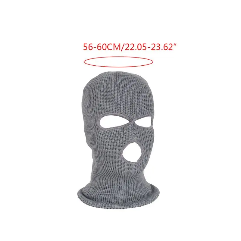 S1Y1 3-Hole Knit Ski Mask Balaclava Hat Winter Full Face Cover Neck Gaiter Beanie