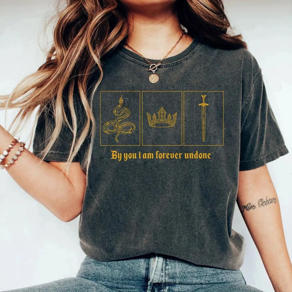 تي شيرت قطني مستوحى من قبل أنا إلى الأبد، تي شيرت الأمير القاسي، Greenbriar، هدية الكتب، قميص الكتب