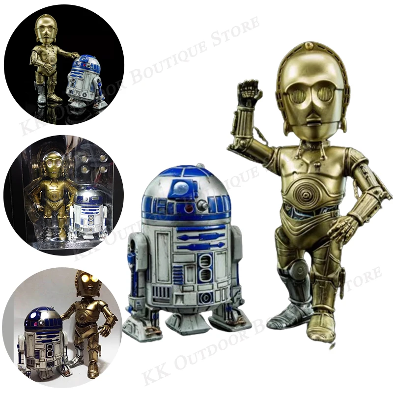 Original Herocross Starwars Figure R2d2 & C3po Anime Star Wars Action Figure Alloy Herocross Hmf024 Decoration Toys Kids Gift