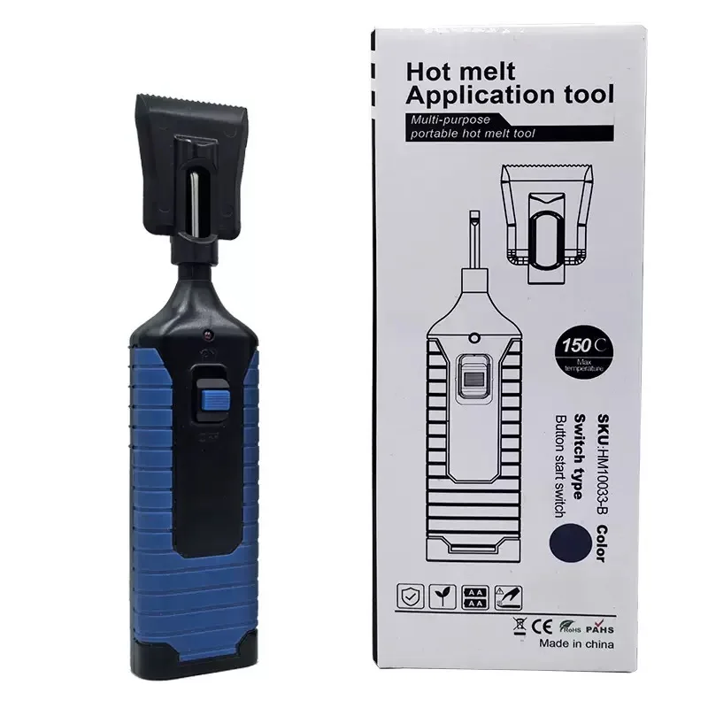 

Hot melt repair kit for floor with press-type melting tool wax block glue stick
