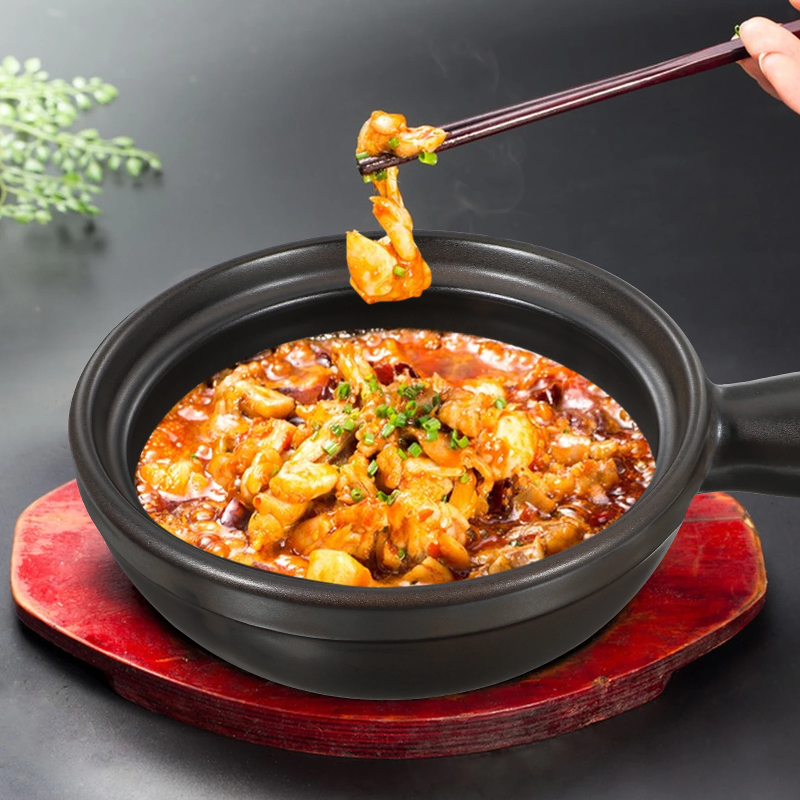 

Традиционная фарфоровая высокотемпературная запеканка, бытовая кухонная посуда, горшок для супа, риса, гладкая поверхность, глиняная посуда