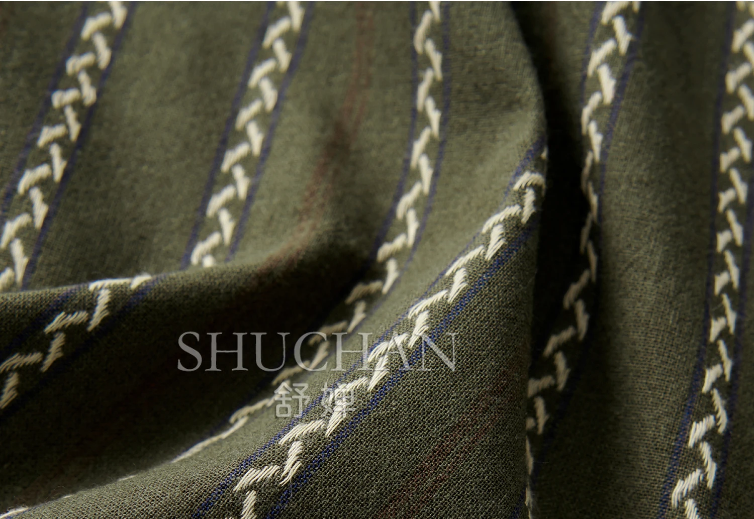 Literary and Artistic Yarn-dyed Striped Cotton, Geometric Jacquard Fringed Lace-up Shirt Blusas Femininas Com Frete Gratis