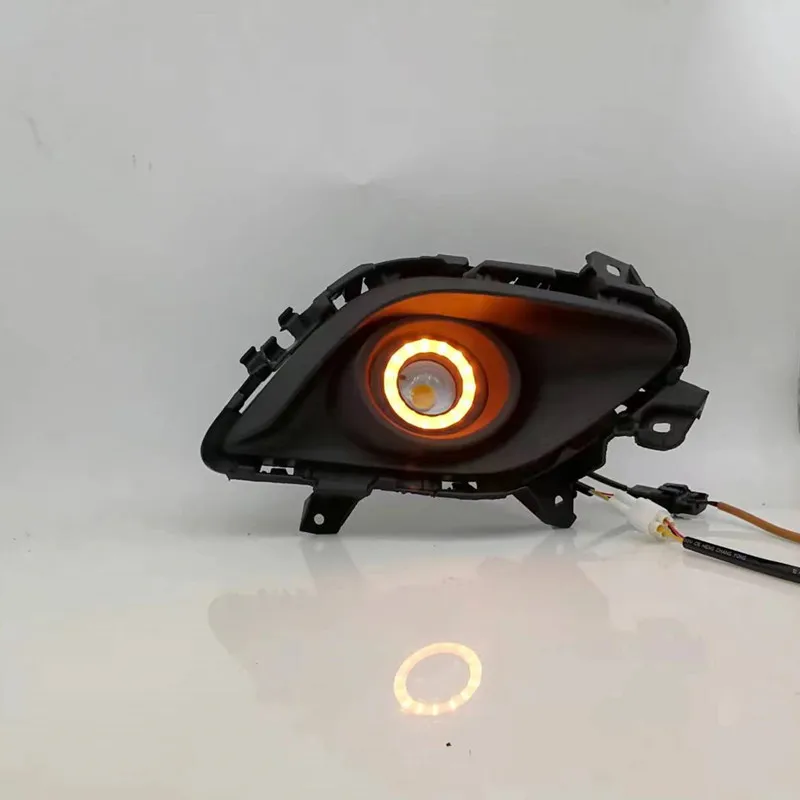 LED Fog Lights Assembly For Mazda 6 Atenza   2013  2014 2015 2016 Front Bumper Fog lamp Replacement Angel Eye Daylight DRL Kit