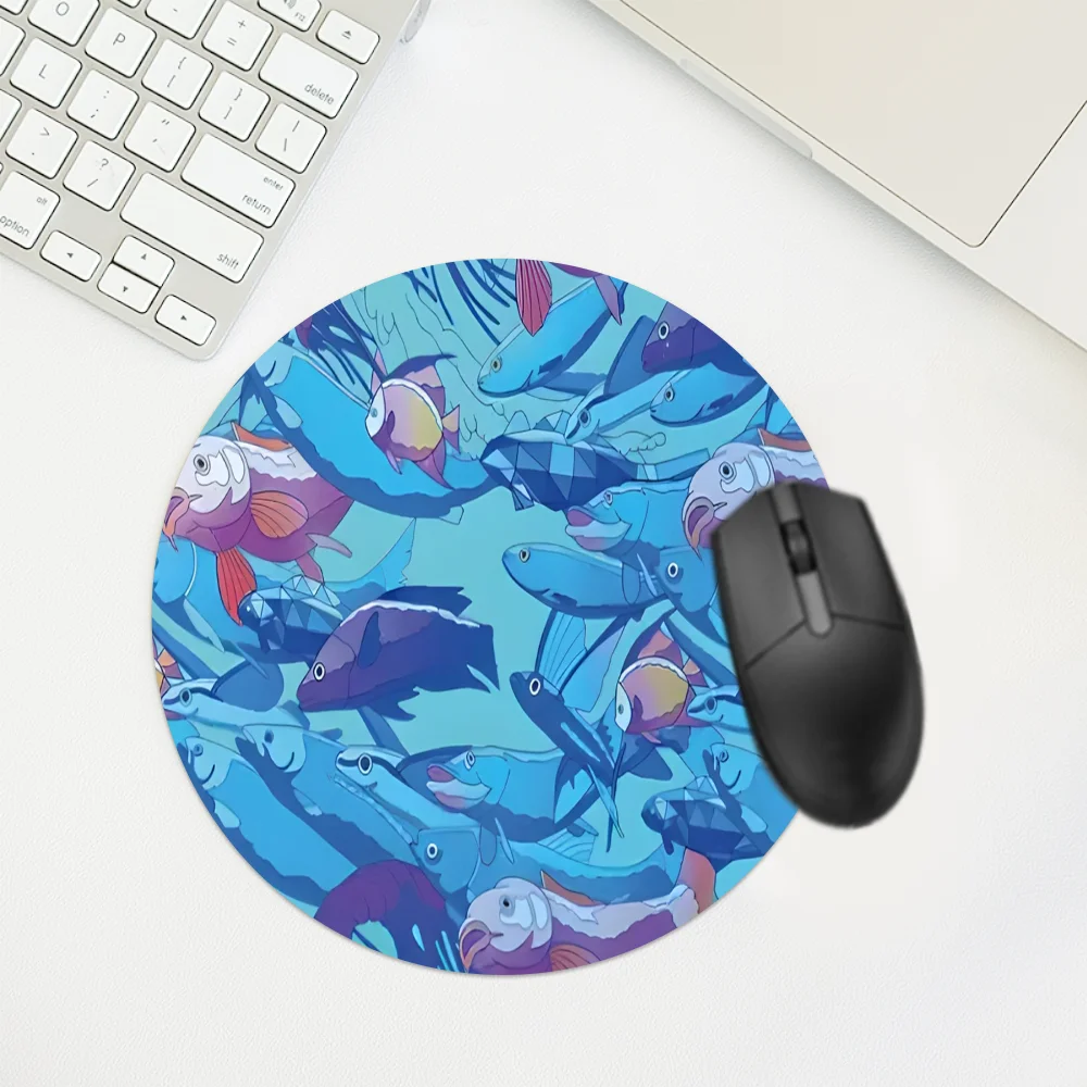 Tapis de souris mignon poisson tapis de bureau tapis de souris artisanal bleu décoration de bureau tapis de souris XXL accessoires de bureau accessoires d'ordinateur