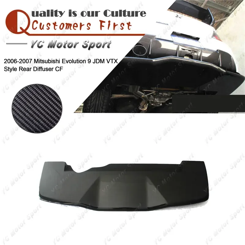 

Carbon Fiber JDM VTX Style Rear Diffuser wtih Metal Fitting Kit Fit For 2006-2007 Evolution EVO 9 Rear Diffuser Lip Underboard