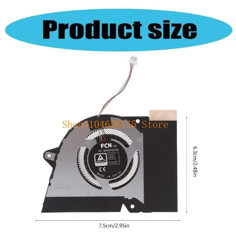652F New CPU GPU Cooling Fan Brushless 12V for  Zephyrus G14 GA401 GA401Q GA401QM GA401QC view 6