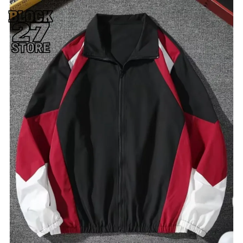

Мужская куртка с цветными блоками, легкая повседневная дорожная ветрозащитная износостойкая пальто высокого качества, уличная одежда, модная зимняя одежда в стиле Харадзюку