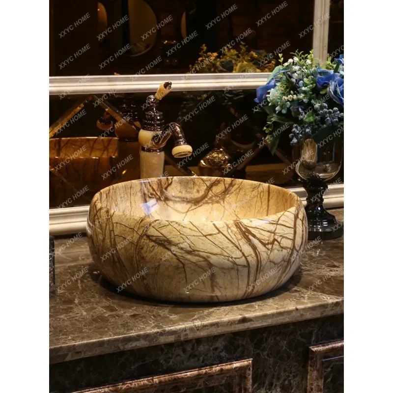 

European-Style Art Home Bathroom Balcony Ceramic Wash up Sink Wash Basin wash hand basin bathroom sinks