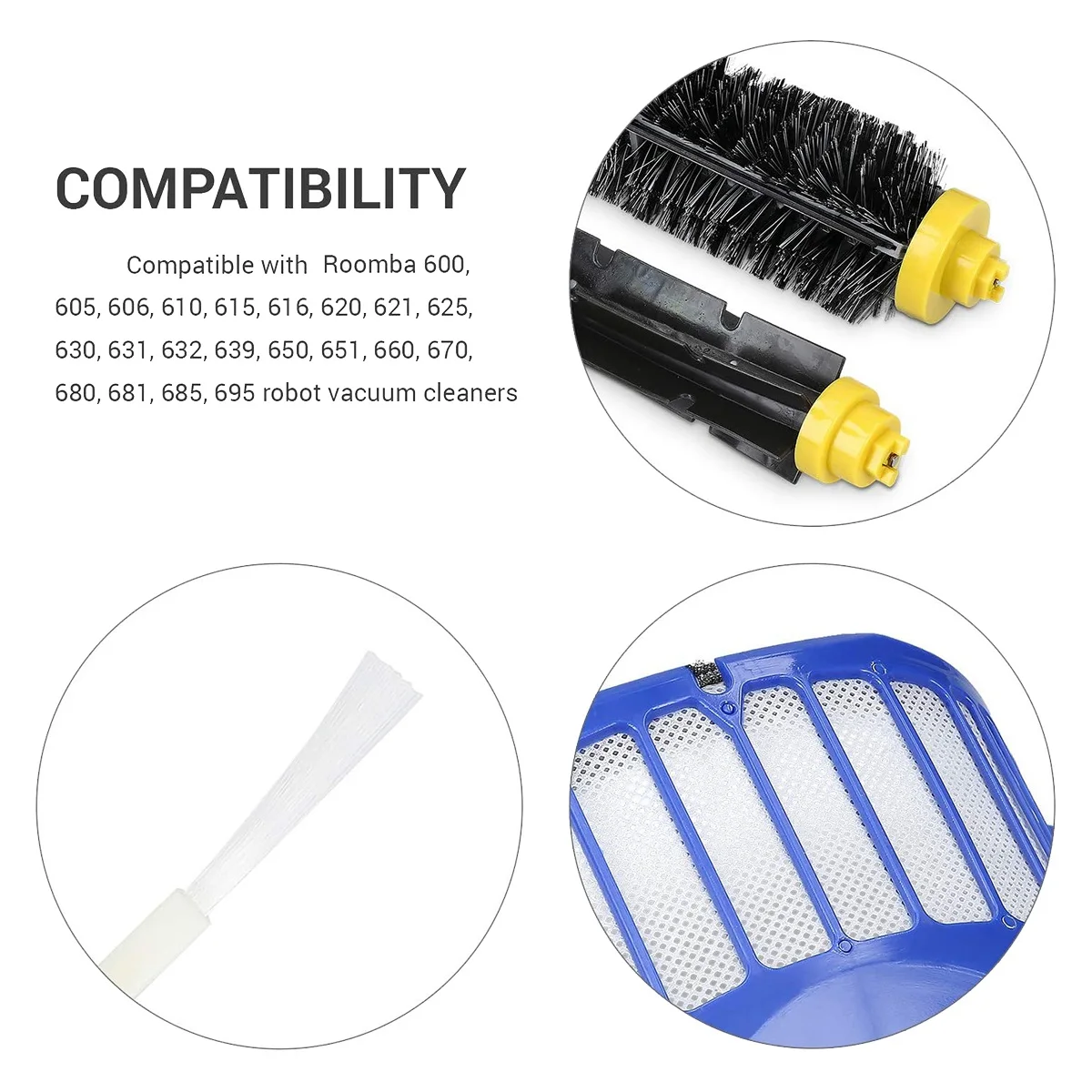 Replacement Brush Maintenance Kit for Brushes 600 Series 600 620 650 651 660 Vacuum Cleaner Accessories