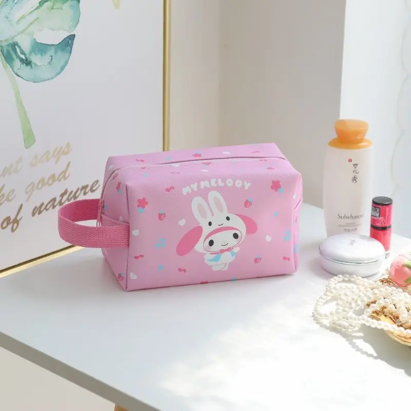 Cartoon Kulomi Leather Large Capacity Hand-Owned Makeup Bag Three-dimensional Rectangular Makeup Storage Bag Pen Bag