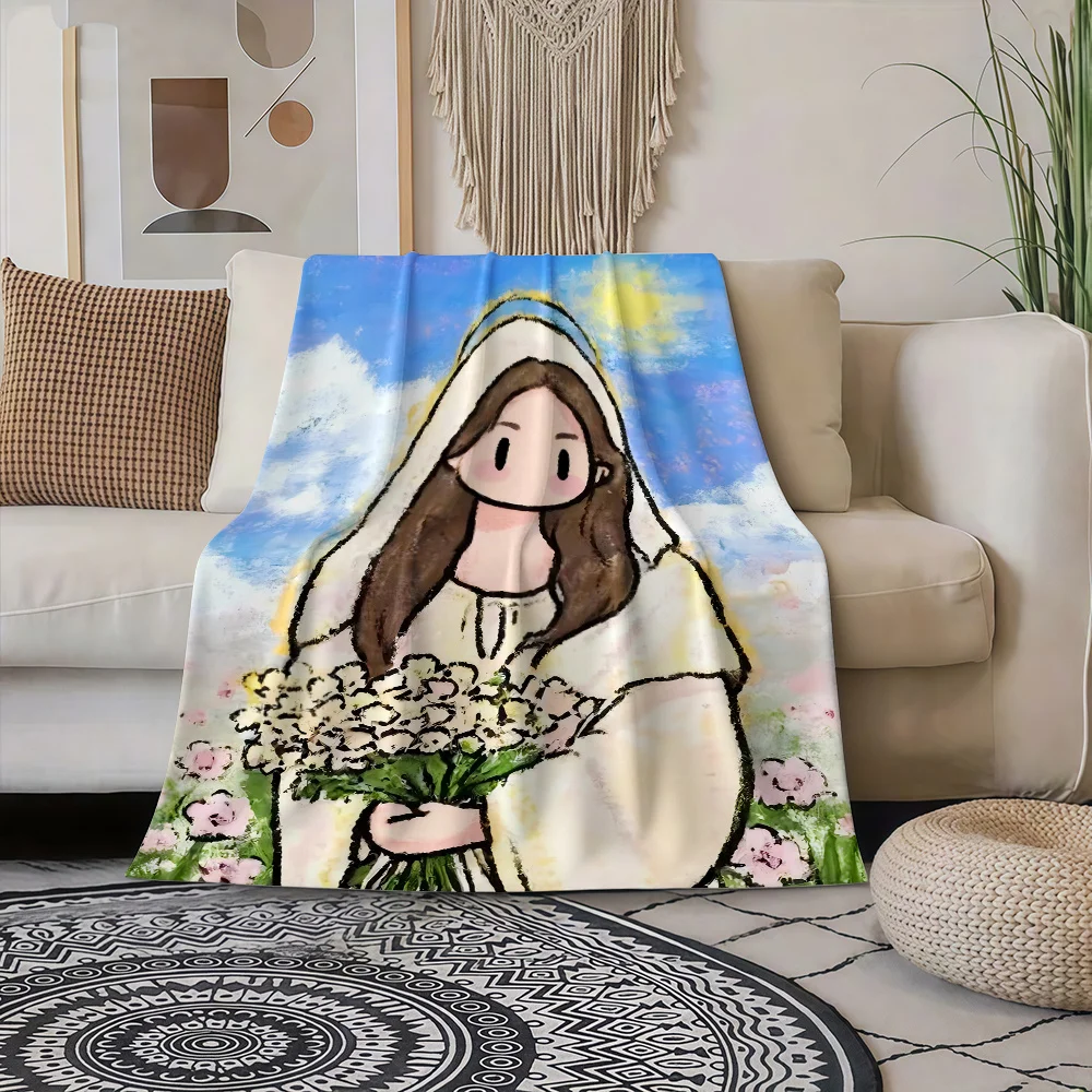 1pc Fleece Blanket Featuring The in The Garden, a Gift Blanket for Family And Friends, Perfect for Napping, Covering Up, Sofa Us