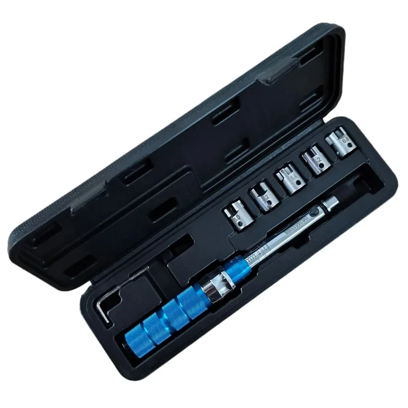 

AT63-7PCS Drive Click Torque Wrench Set 2-10 NM Spoke Torque Wrench Steel Torque Wrench Set 2-10 NM With Extension Bar