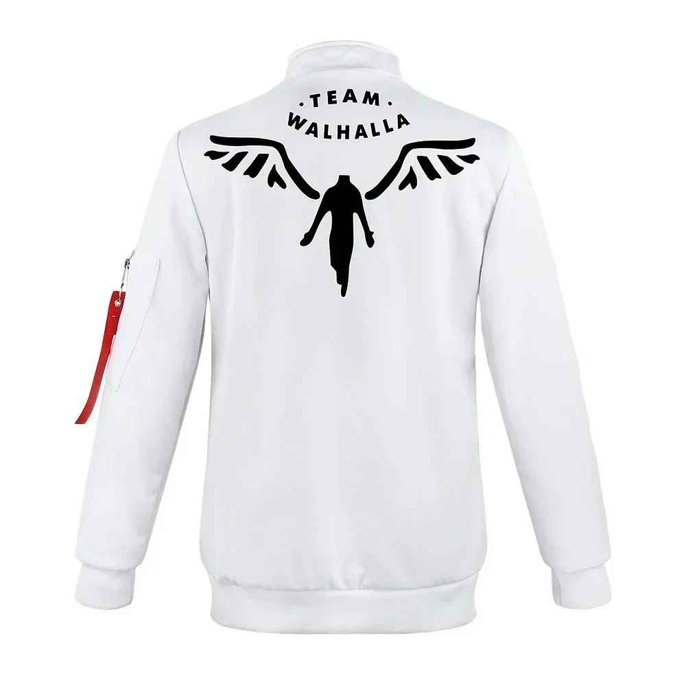 أزياء طوكيو ريفينجرز فالهالا باروهارا التأثيرية سترة الملاك البيضاء Kazutora Hanemiya