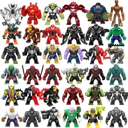 75PCS Anime Figures Marvel Mini Block Man, Superhero Thanos Iron Man, Spider Man Duo, Block Toy Handheld, Children's Gift