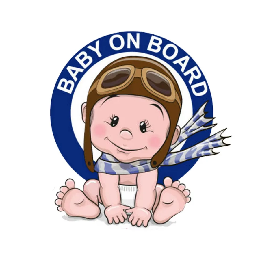 

Cute baby pilot styling car windows, bumpers, motorcycle accessories, decorative vinyl waterproof car decals