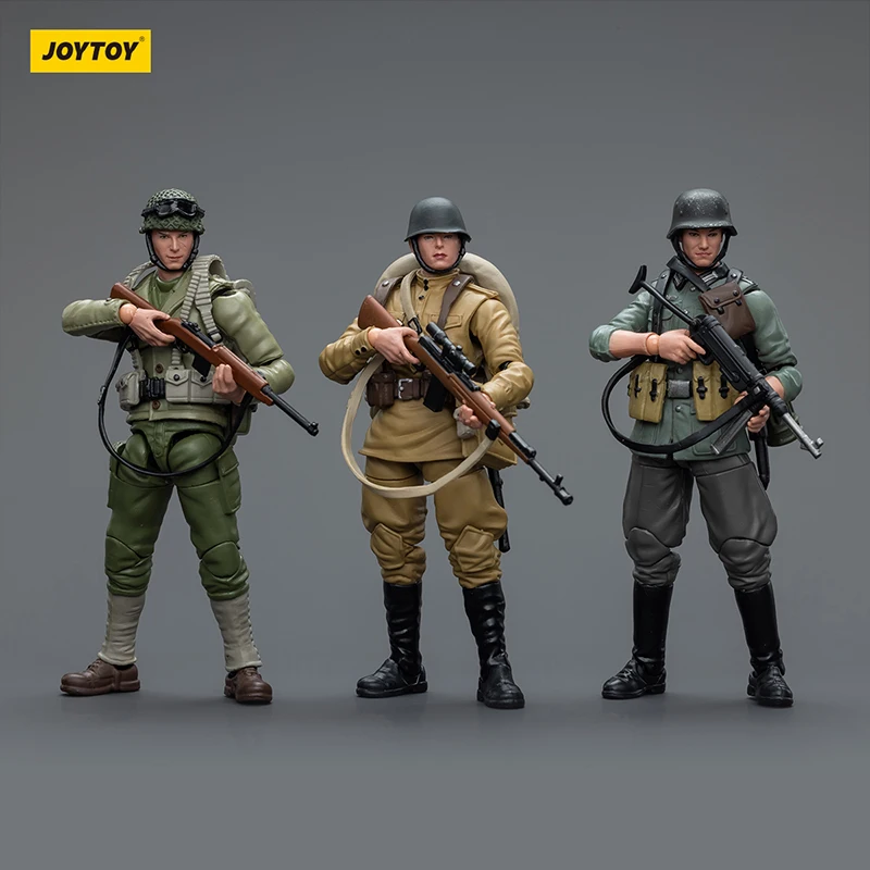 JOYTOY 1/18 Maßstab WWII Wehrmacht Sowjetische Infanterie Vereinigte Staaten Armee Action Figur Modell Spielzeug Für Sammlung