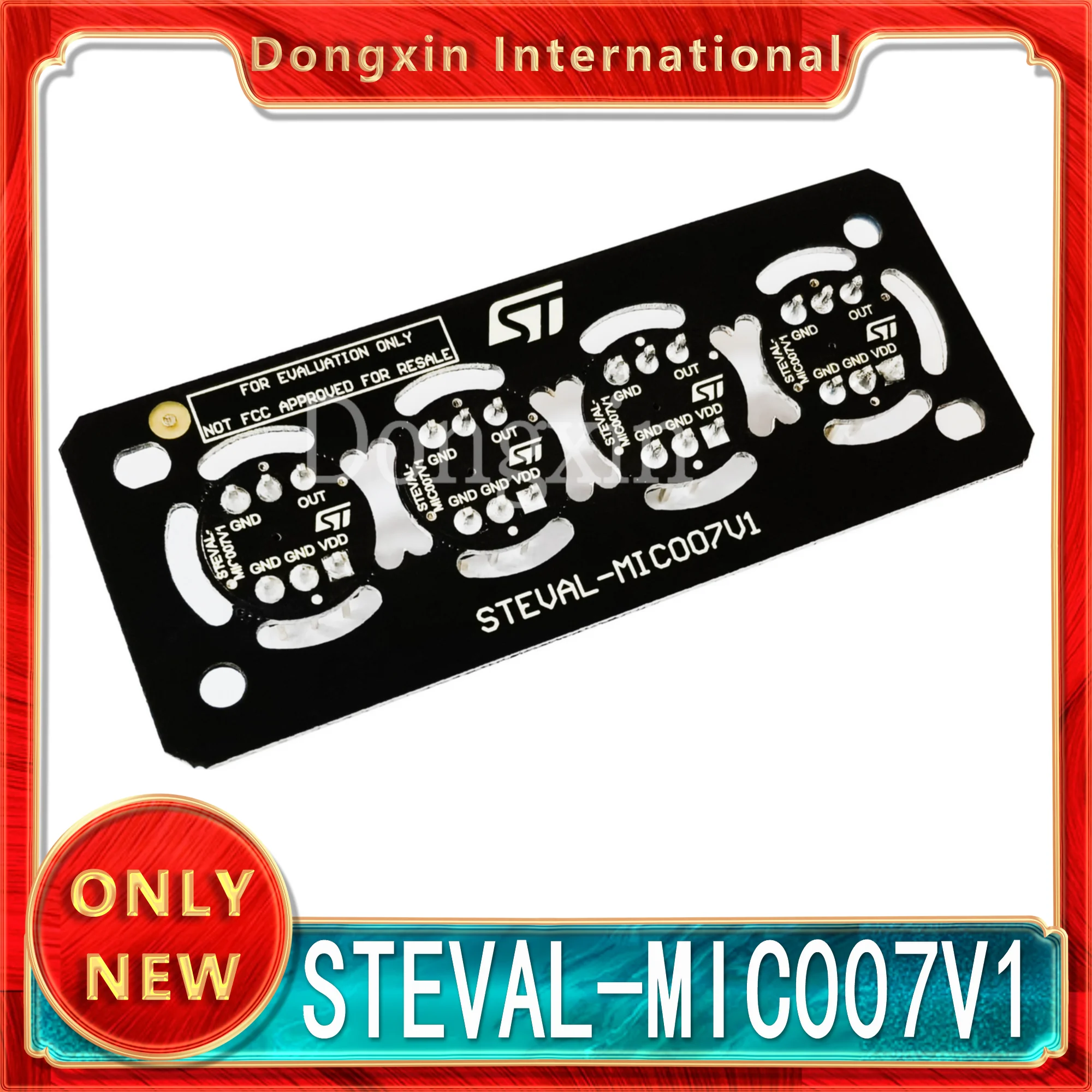 

STEVAL-MIC007V1 IMP23ABSU MEMS analog, omnidirectional microphone, audio, Evaluation Board