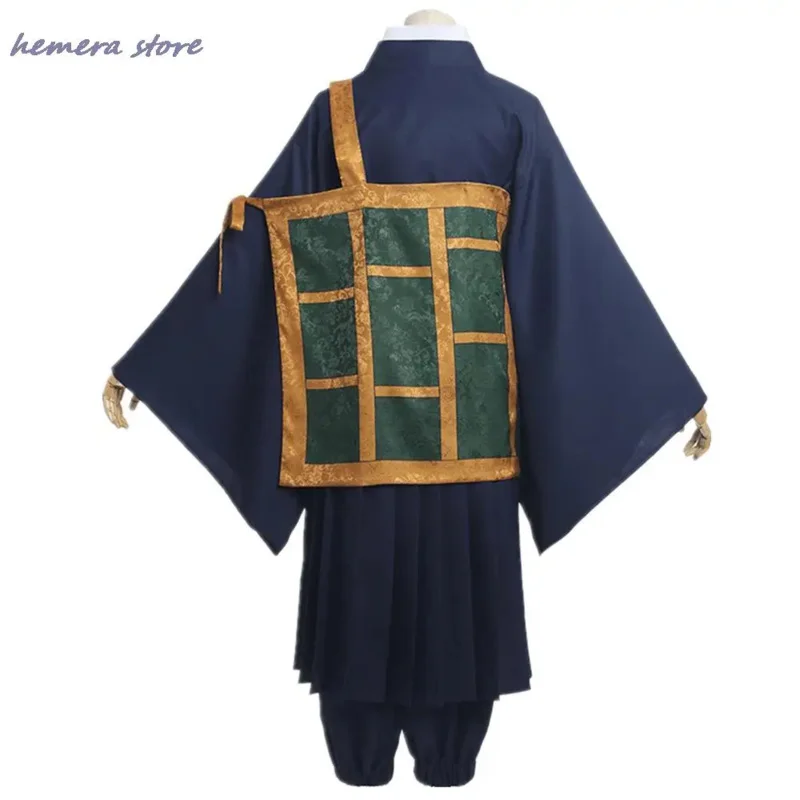 Anime Cos Geto Suguru Cosplay Kostuum Zwart Blauw Kimono School Uniform Anime Clothe Halloween Kostuums Voor Vrouwen Man