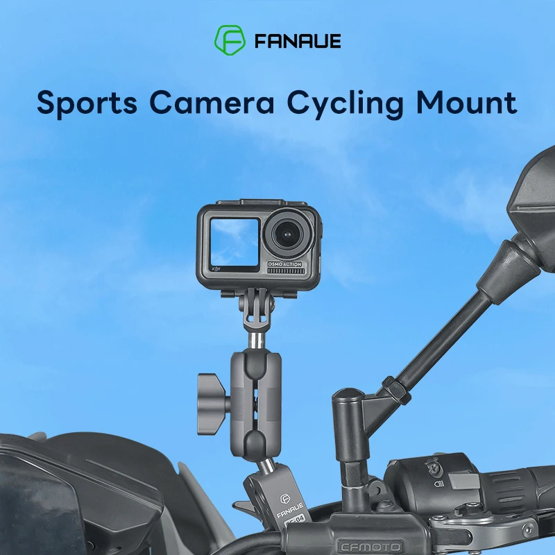 FANAUE Action Camera Mount Gimbal Stabilizer Rush Motorcycle Bicycles ATV UTV Electric Scooter Accessories for DJI Osmo 3