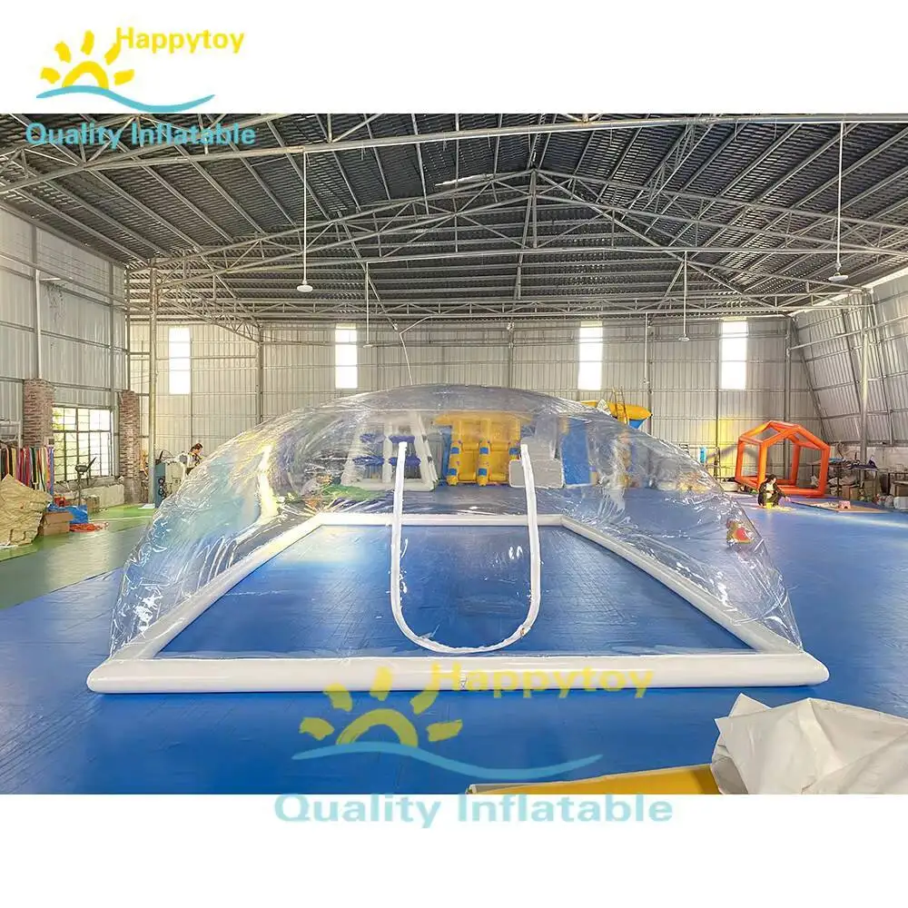 Erwärmendes transparentes, wasserdichtes, aufblasbares Schwimmzelt aus PVC für Pools