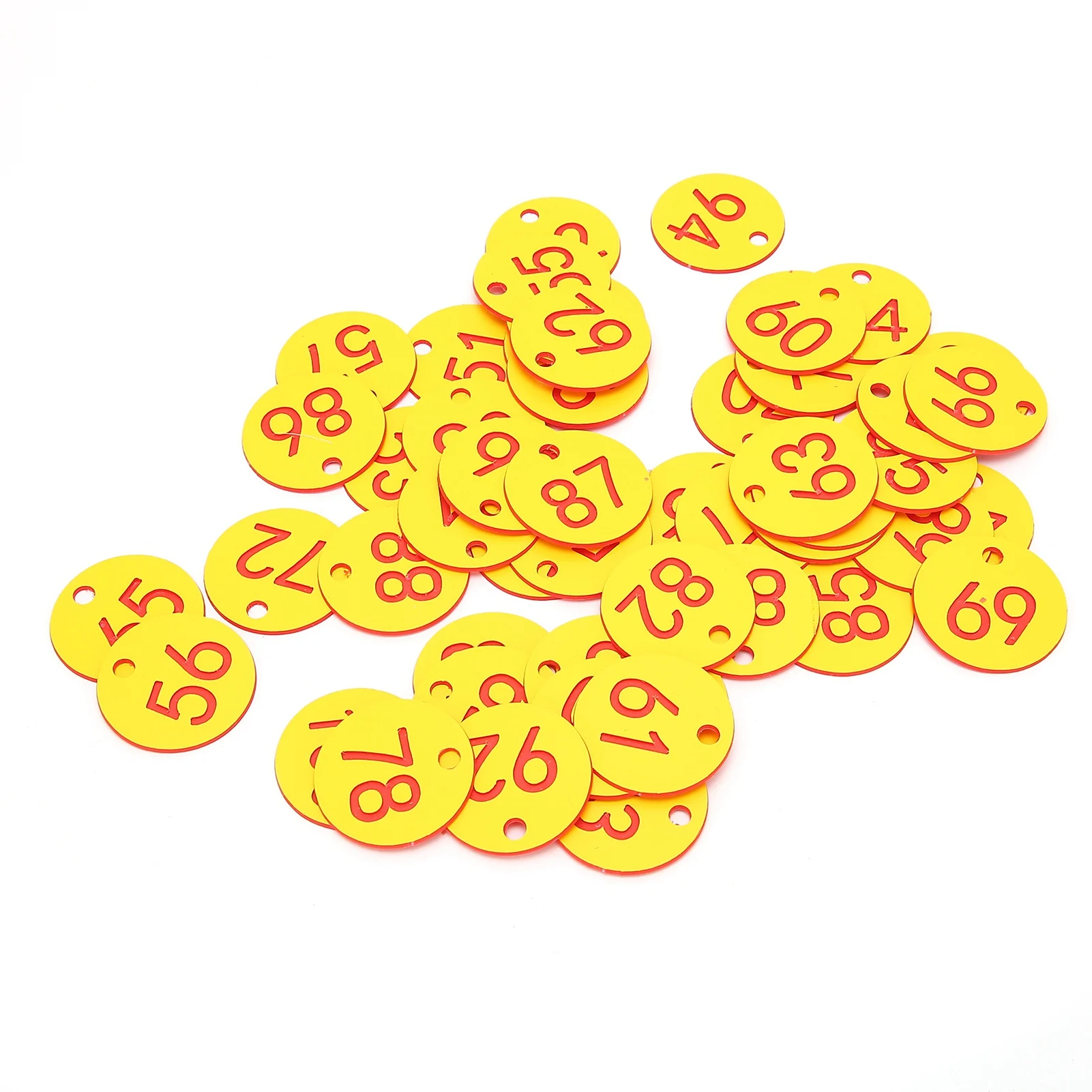 50Pcs Beehive Tag ABS Round Numbered Sign Labels with Hole Livestock Accessory for Beekeeping Animal Husbandry