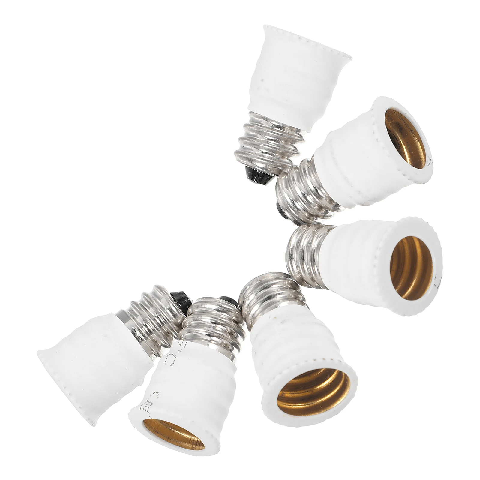 

6pcs Lamp Socket Replacement Adapter Heat Resistant Easy Install Home Office Use Bulb Holder Multi Purpose for Indoor