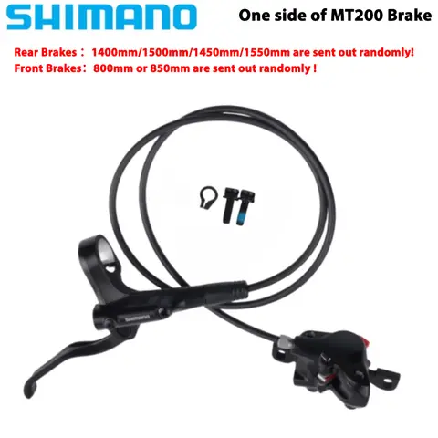 SHIMANO MT200 Hydraulic Disc Brake Only 1 Side of MT200 Brake Set Left Front /Right Front Brake Caliper+Brake Lever For MTB