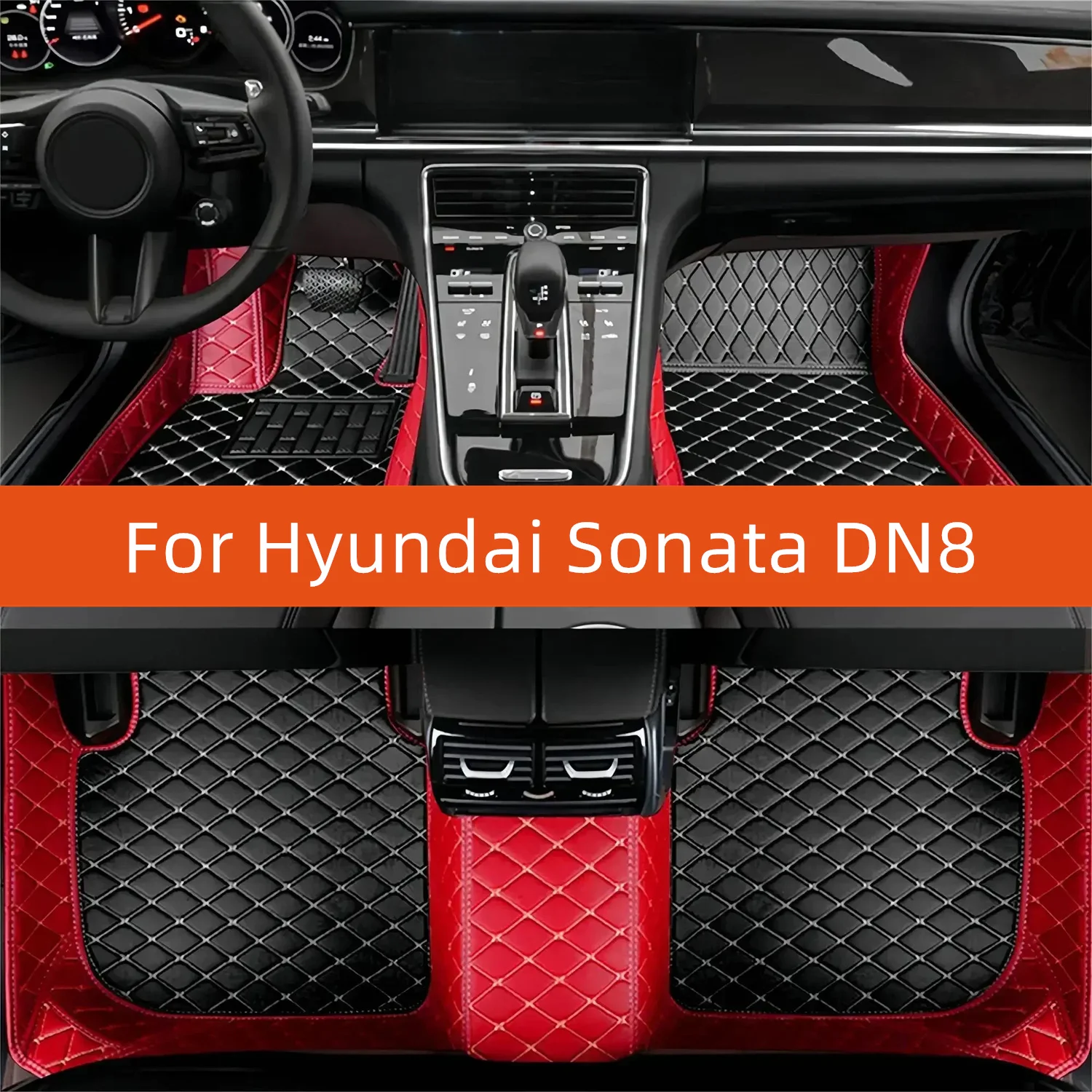 

Custom Leather Car Floor Mat For Hyundai Sonata DN8 2020 2021 2022 2023 2024 2025 2026 2027 Car Mat Interior Accessories