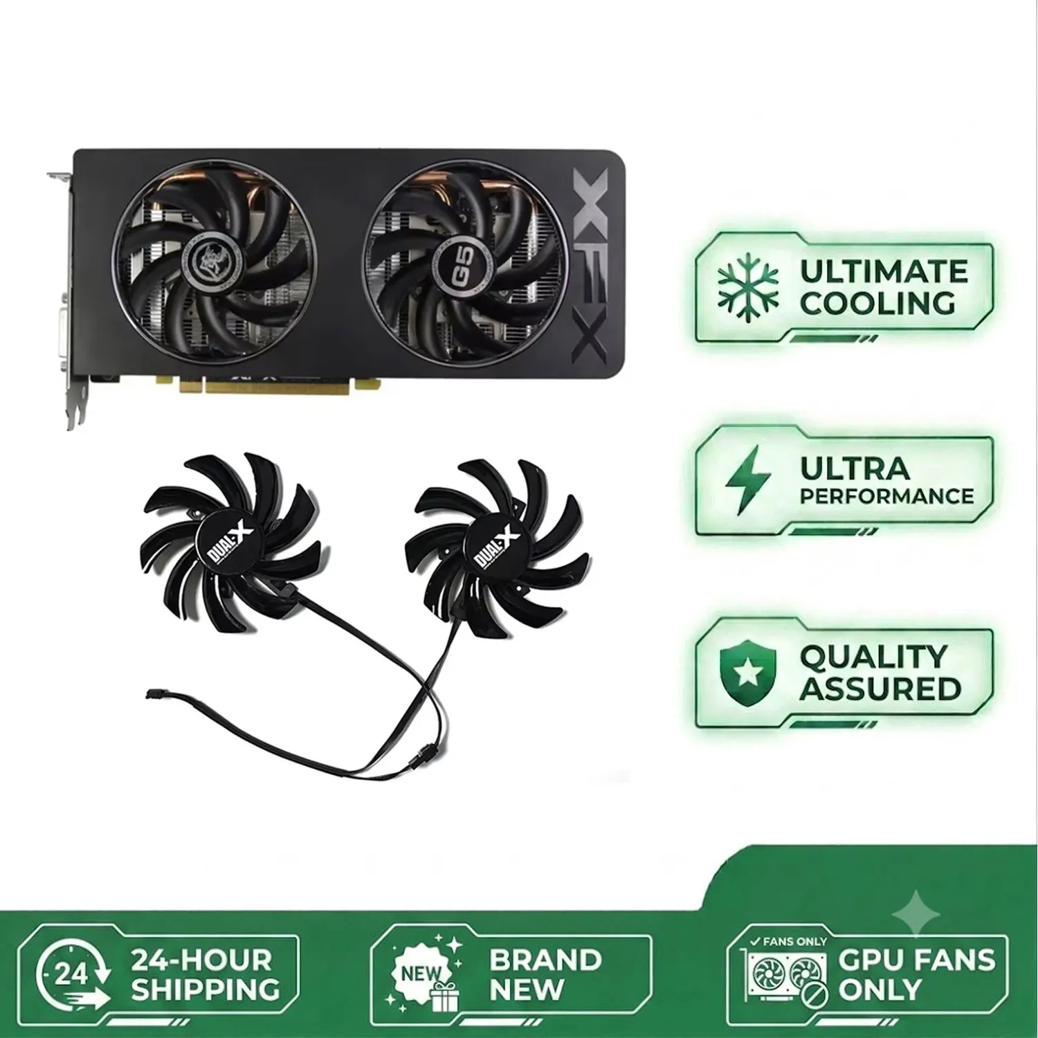 FD7010H12S FDC10H12S9-C R9 270X GPU Cooler for Xfx R9 285/280/290/290X/280X Rx 480/470 Sapphire R9 270X 280