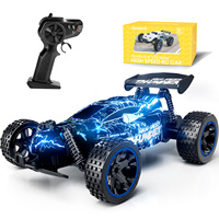 Sinovan Remote Control Cars for Kids, 1:18 Scale RC Racing Cars with LED Lights, 2.4GHz RC Car Outdoor Toys Gifts for Boys Girls