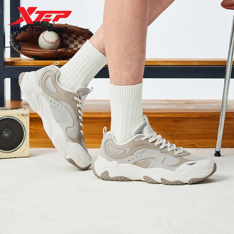 

Xtep повседневная мужская обувь в уличном стиле, легкие амортизирующие прочные кроссовки с подушкой в стиле ретро 875319320041